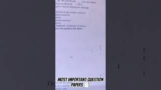 Pre-Final English HS 2nd year Question paper 2025 | Important questions | #shorts #youtubeshorts