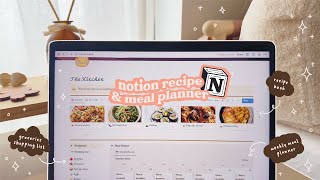 NOTION TUTORIAL 🥑🍋 How to make a meal planner on Notion