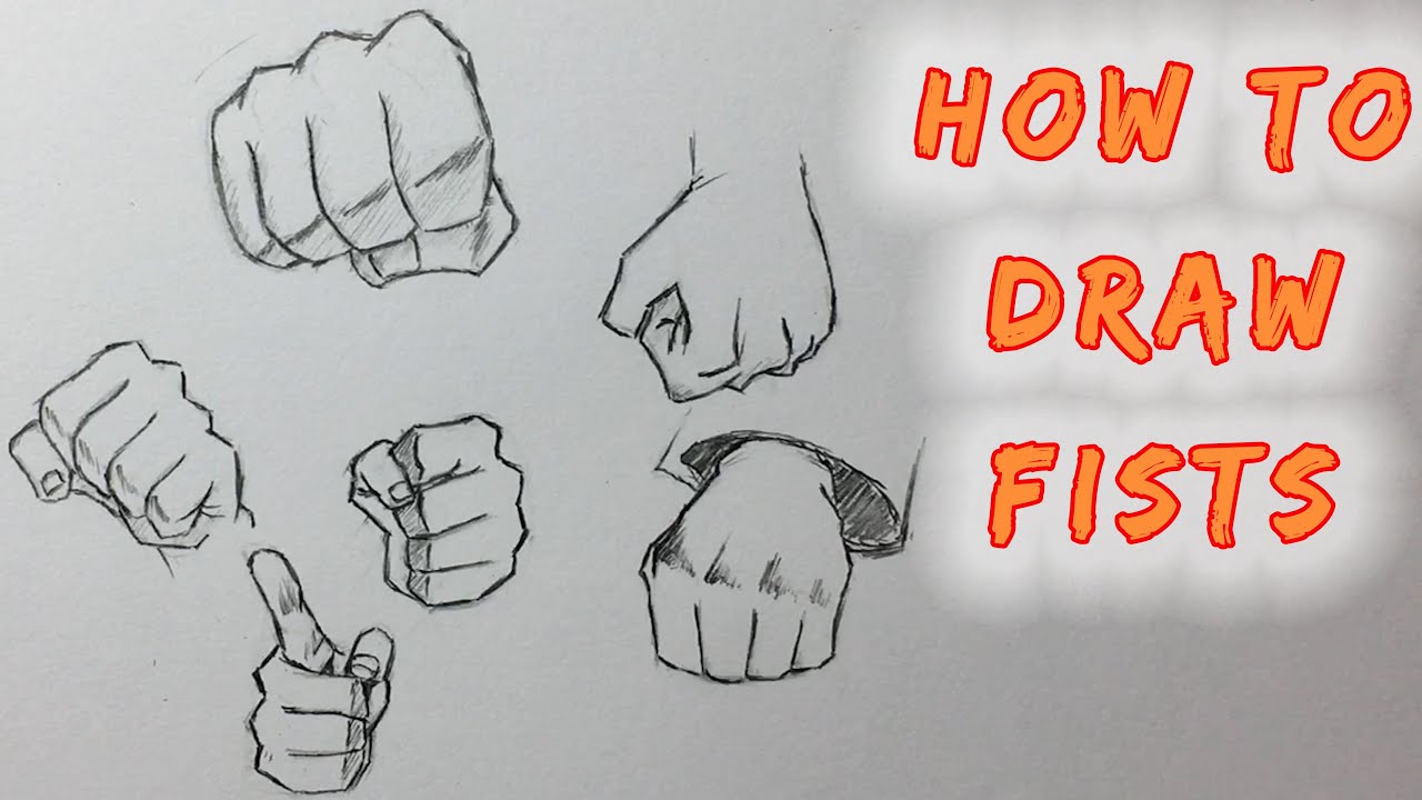 EASY WAY To Draw Manga Fists - Step By Step Tutorial - YouTube