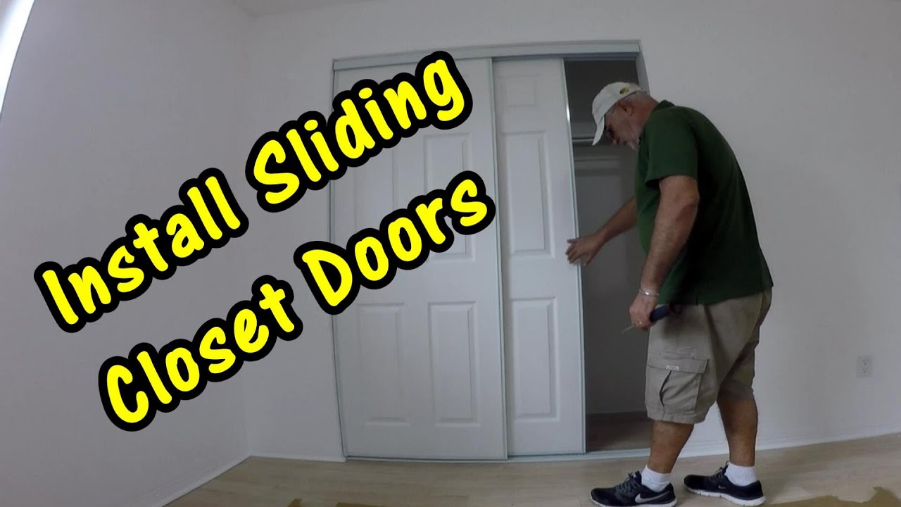 How To Install Sliding Closet Doors Or Bypass Doors - YouTube