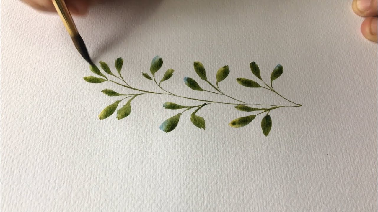 Easy Watercolor Leaves Tutorial For Beginners Youtube