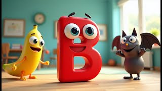 🔤🏀 Phonics Fun Songs |  Letter  B is for Ball, Banana, and Bat  Nanhe Apne 🍌🦇