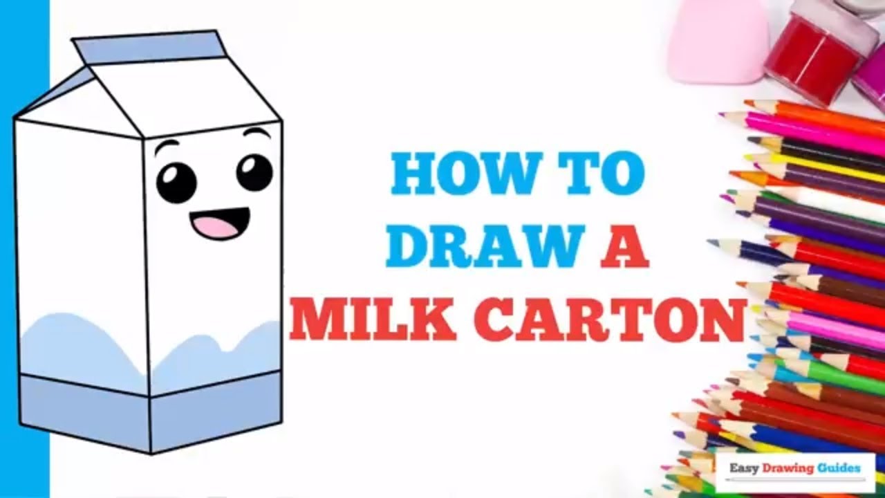 How To Draw A Milk Carton In A Few Easy Steps: Drawing Tutorial For ...