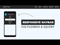 Responsive Navbar using CSS Flexbox & jQuery | Responsive Navigation Bar