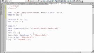 SQL 2008 OPENXML Column Patterns (ColPattern) Lab 4.1