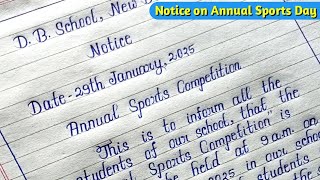 Notice On Annual Sports Day Notice Writing In English Happy Writer Mp3