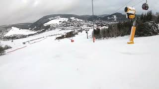 1st Track der Saison: Seilbahnpiste an der Ettelsbergbahn in Willingen.