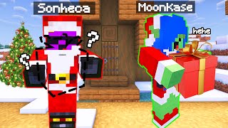 VIREI O PAPAI NOEL NO MINECRAFT!!!