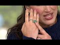 Solvar Sterling Silver Green Aventurine and Marcasite Ring on QVC