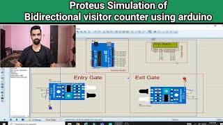 Bidirectional visitor counter using Arduino | Proteus Simulation | Explain Program and Hardware