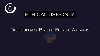 Dictionary Brute Force Attack With Source Code | Python #cybersecurity #python