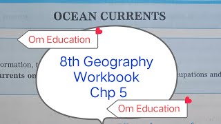 8th STD Geography Workbook Chp 5 Ocean Currents @omeducation8606