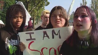 Reynold's High School students protest over safety after shooting near campus