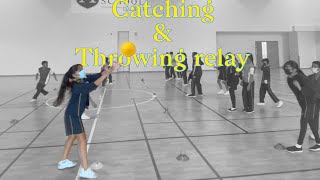 Fun PE activity || Catching and Throwing relay || pegames || physical education || physedgames.