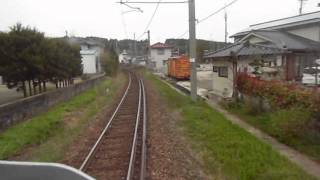 2013/4/20 のと鉄道　急行ゆのさぎ6号　七尾-和倉温泉前面展望