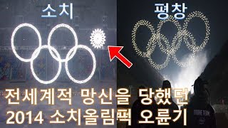 올림픽 역대급 대참사 - 2014 소치올림픽 오륜기 (Sochi Olympics Rings Fail)