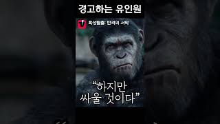 인간들에게 경고하는 유인원 #shorts #영화 #영화추천