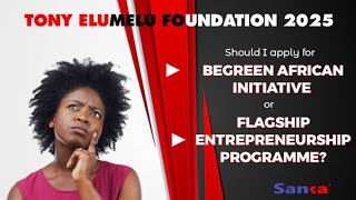 How to Apply for the Right Tony Elumelu Foundation Programme in 2025