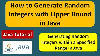 How to generate Random numbers using ints Bound methods of Random Class?