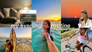 my summer evening routine *vlog* 🌙| beach sunset, night swim, night skincare