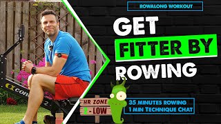 35 minute LOW INTENSITY rowing workout: Zone 2 HR - Get Fit 21