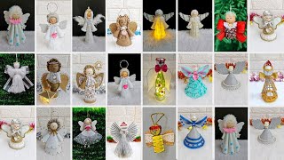 22 low budget angel making idea for Christmas Decoration |Best out of waste Christmas craft idea🎄177