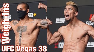 UFC Vegas 38 Official Weigh-Ins: Santos vs Walker