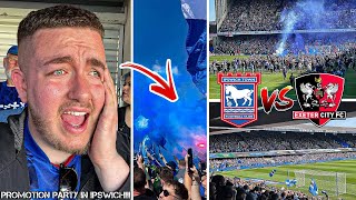 IPSWICH TOWN VS EXETER CITY | 6-0 | PITCH INVASION AS IPSWICH ARE PROMOTED TO THE CHAMPIONSHIP!!!