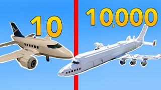 10 Piece VS 10,000 Piece LEGO Plane Crash!