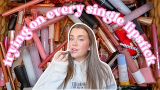 trying on *every lipstick* i own! 🎀 + DECLUTTER!! 2025