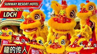 Chinese New Year High-Pole Acrobatic Lion Dance at Sunway Resort Hotel by LDCR 龍的传人 群狮起舞 高桩舞狮 精彩表演