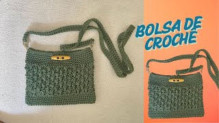 Crochê - Bolsa de crochê - Alça transversal ou tiracolo - Fácil, rápido e linda!!!