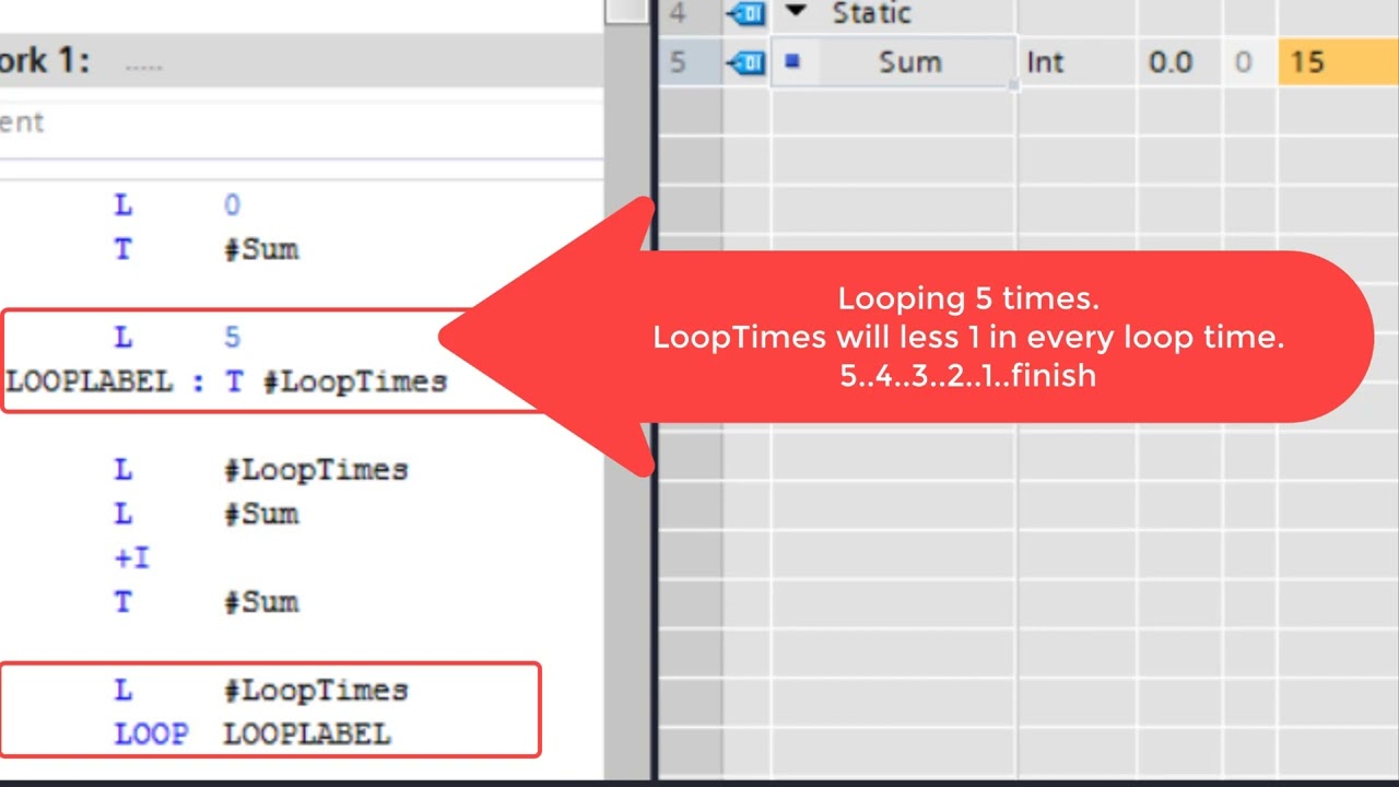 TIA Portal STL Loop Example L T +I - YouTube