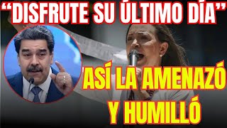 🔴ESTA ES LA ULTIMA AMENAZA DE MADURO A MARIA CORINA🚨TERRIBLE NOTICIA PARA TOSOS LOS VENEZOLANOS