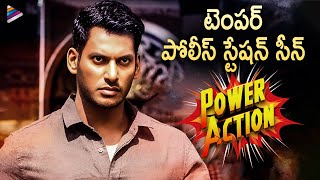 Vishal Ayogya Movie Police Station Fight Scene | Power Action Scenes | Telugu New Movies | TFN