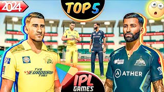 TOP 5 🔥 IPL GAMES FOR ANDROID 2024 | BEST IPL GAMES 😍 | IPL GAMES FOR ANDROID | GAMERX