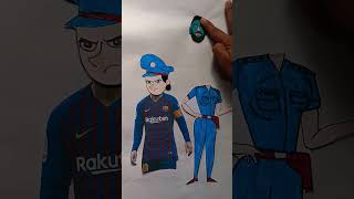 Messi the great and avatar kabiya #art #shortsviral #spiderman