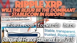 Ripple XRP: Will Altcoins Continue To Rally? \u0026 Speculation On RLEUR Connection To Banque de France