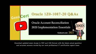 [2021.6] Latest Oracle 1Z0-1087-20 exam questions and answers and exam Discount codes