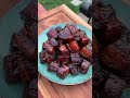 Maple Bourbon Pork Belly Burnt Ends Recipe | Over The Fire Cooking by Derek Wolf