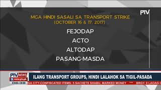 Ilang transport groups, hindi lalahok sa tigil-pasada