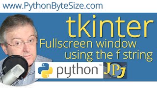 Fullscreen tkinter window using the f string