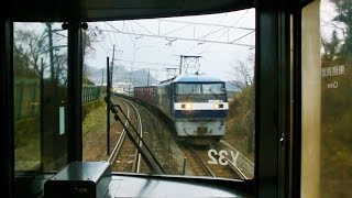 JR Tōkaidō Main Line driver's view from Ōgaki to Maibara in Japan