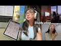 STUDY VLOG 🍵 waking up at 5AM, productive days in my life, skincare routine & meal prep ideas