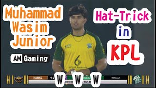 Muhammad Waseem Junior Hat trick in KPL Match 7 W W W | WasIm jr  Hat trick | HD