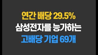 연간 배당 29.5%, 삼성전자를 능가하는 고배당 기업 69개