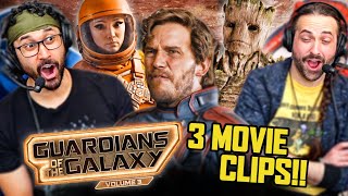 Guardians Of The Galaxy Vol. 3 | 3 MOVIE CLIPS REACTION!! (Marvel Studios Trailer)