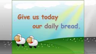 Learn Our Father Prayer / The Lord's Prayer for Children & Kids - HD Read Along Nursery Rhymes