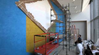 At The Museum: Installing Wall Drawing #590a