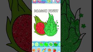 Mewarnai gambar buah naga | dragon fruit